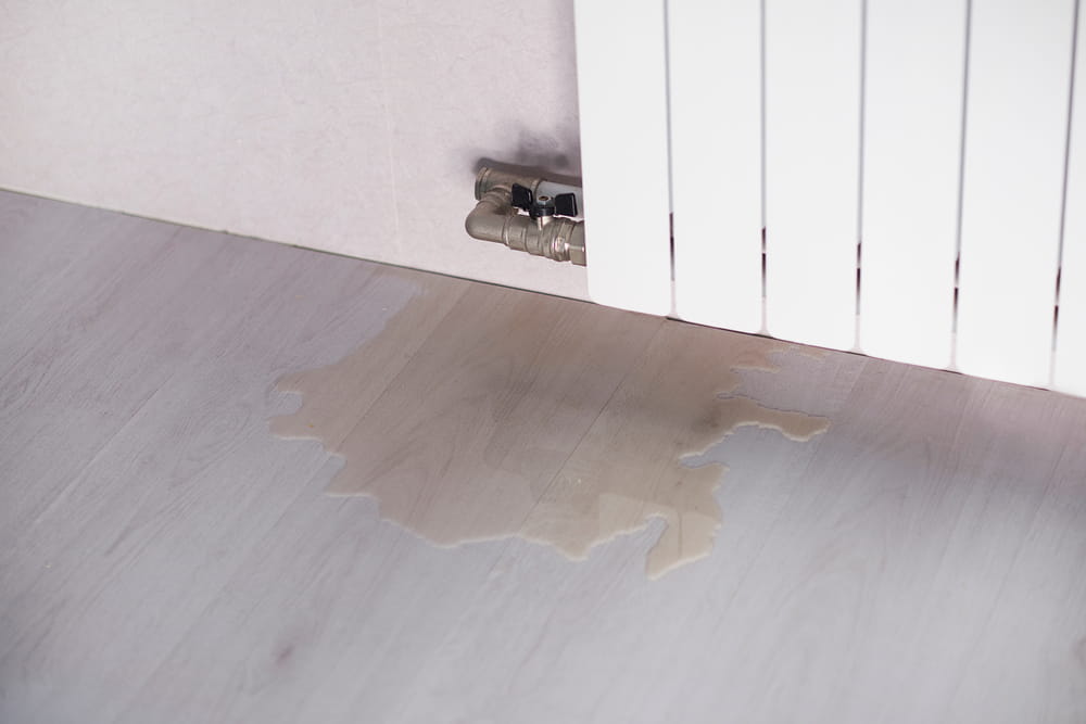 water leak from heater